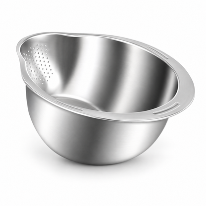 🥣 Cook's Gift | Stainless Steel | Rice Prep | Sleek Drainage