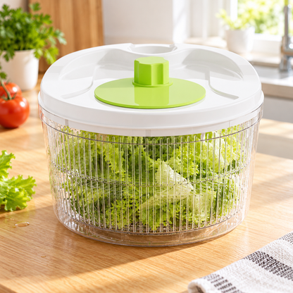 🥗 Salad Spinner | Clear Plastic | Prep | Cook's Gift | Sleek